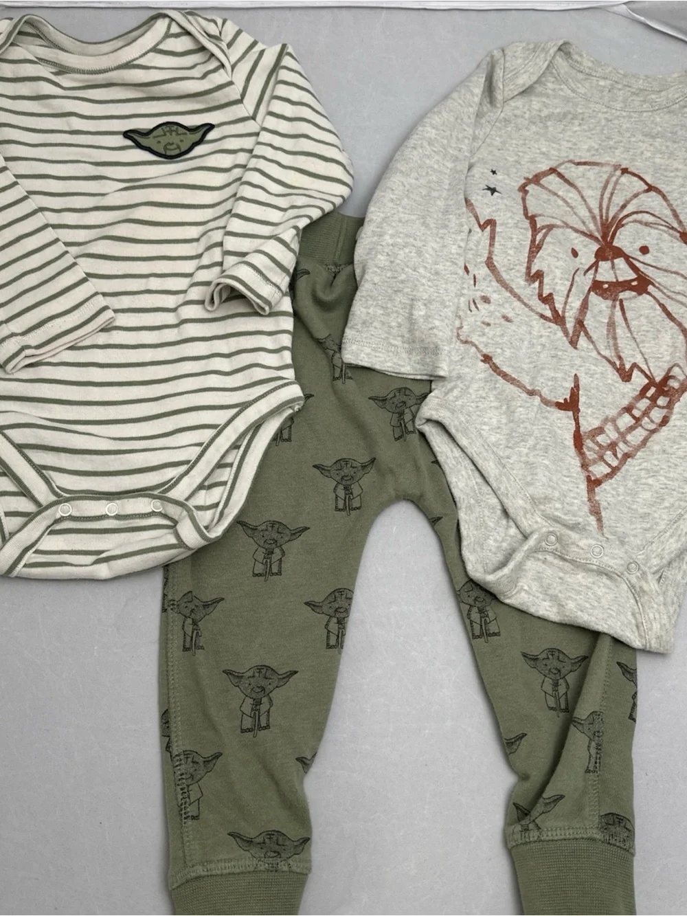 Baby Gap Star Wars Yoda & Chewbacca 3-Piece Outfit Set 18-24M